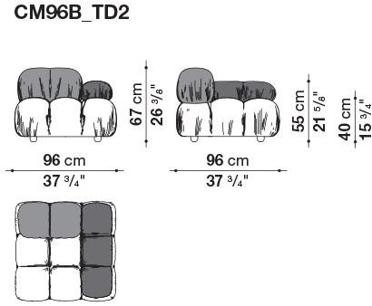 B&B Italia Модульный кожаный диван с тафтингом Camaleonda sun-id-1503982 - Вид №13
