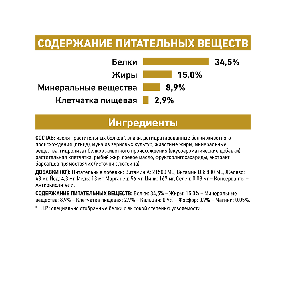 Т0023161 Корм для кошек Vet Diet Urinary S/O LP34 при мочекаменной болезни, птица сух. 3,5кг ROYAL CANIN  - Вид №7