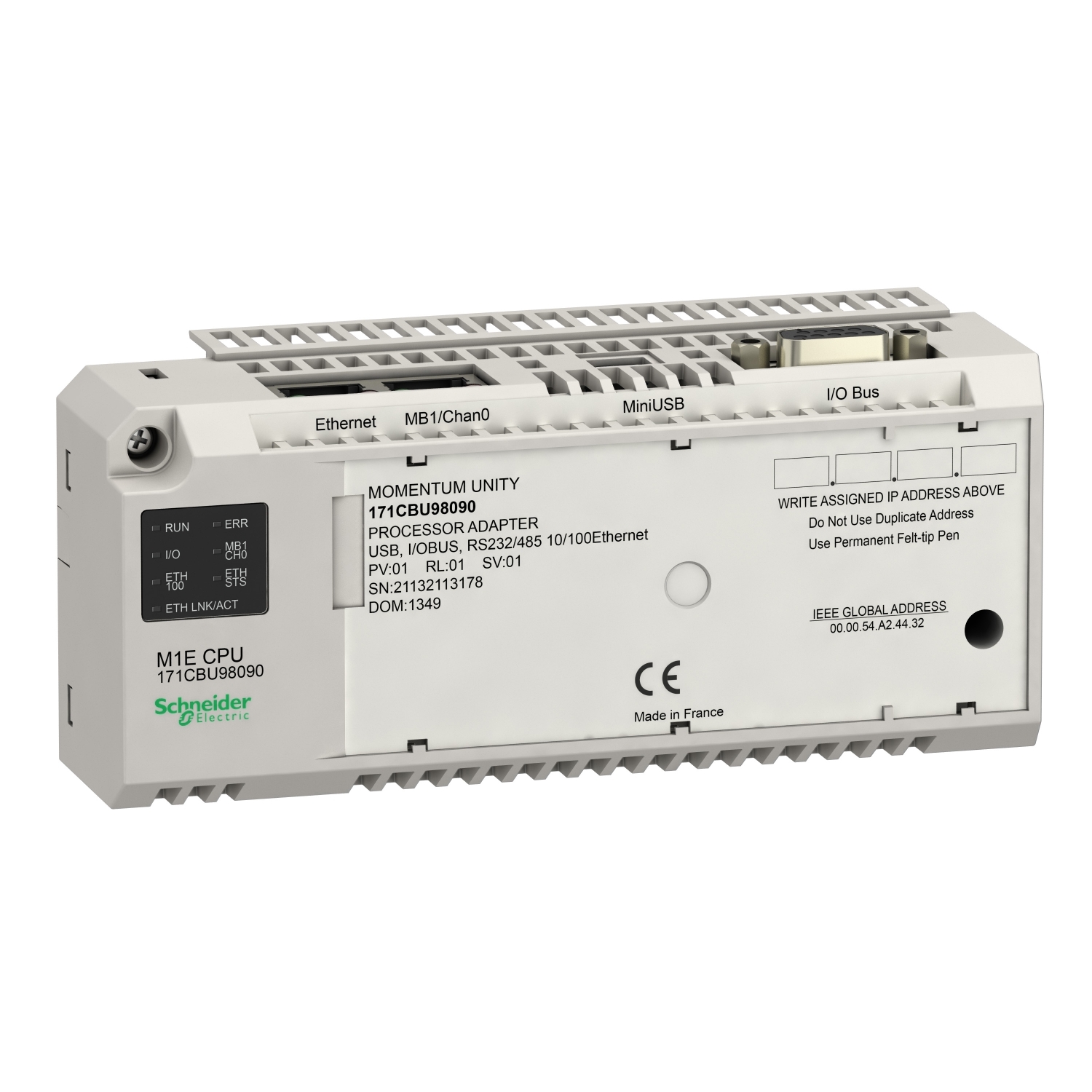 171CBU98090 ПРОЦЕССОР MOMENTUM M1E Schneider Electric Промышленные ПЛК Modicon 
