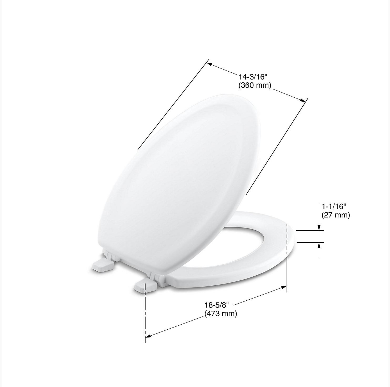 KOHLER Удлиненное сиденье для унитаза Stonewood K-4647-HW1  - Вид №3