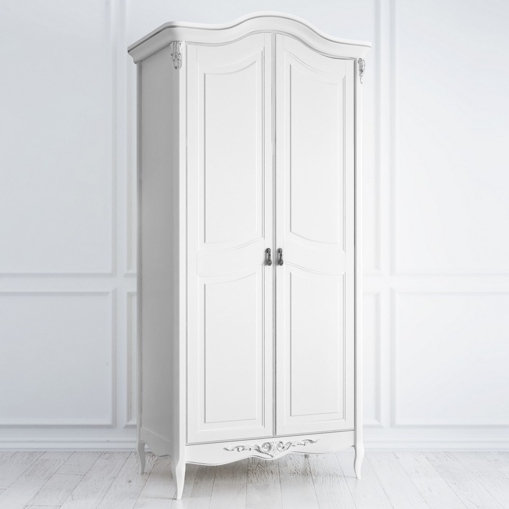 Шкаф распашной в спальню с 2 дверцами белый с серебром Silvery Rome KREIND SILVERY ROME 00-3880055 Разноцветный;белый Santreyd  - Вид №1