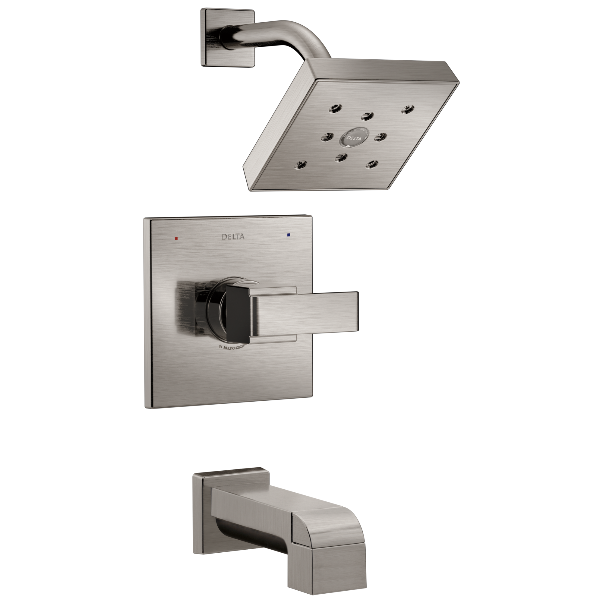 T14467-SS Monitor® 14 Series H2Okinetic® для ванны и душа Delta Faucet Ara Нержавеющая сталь
