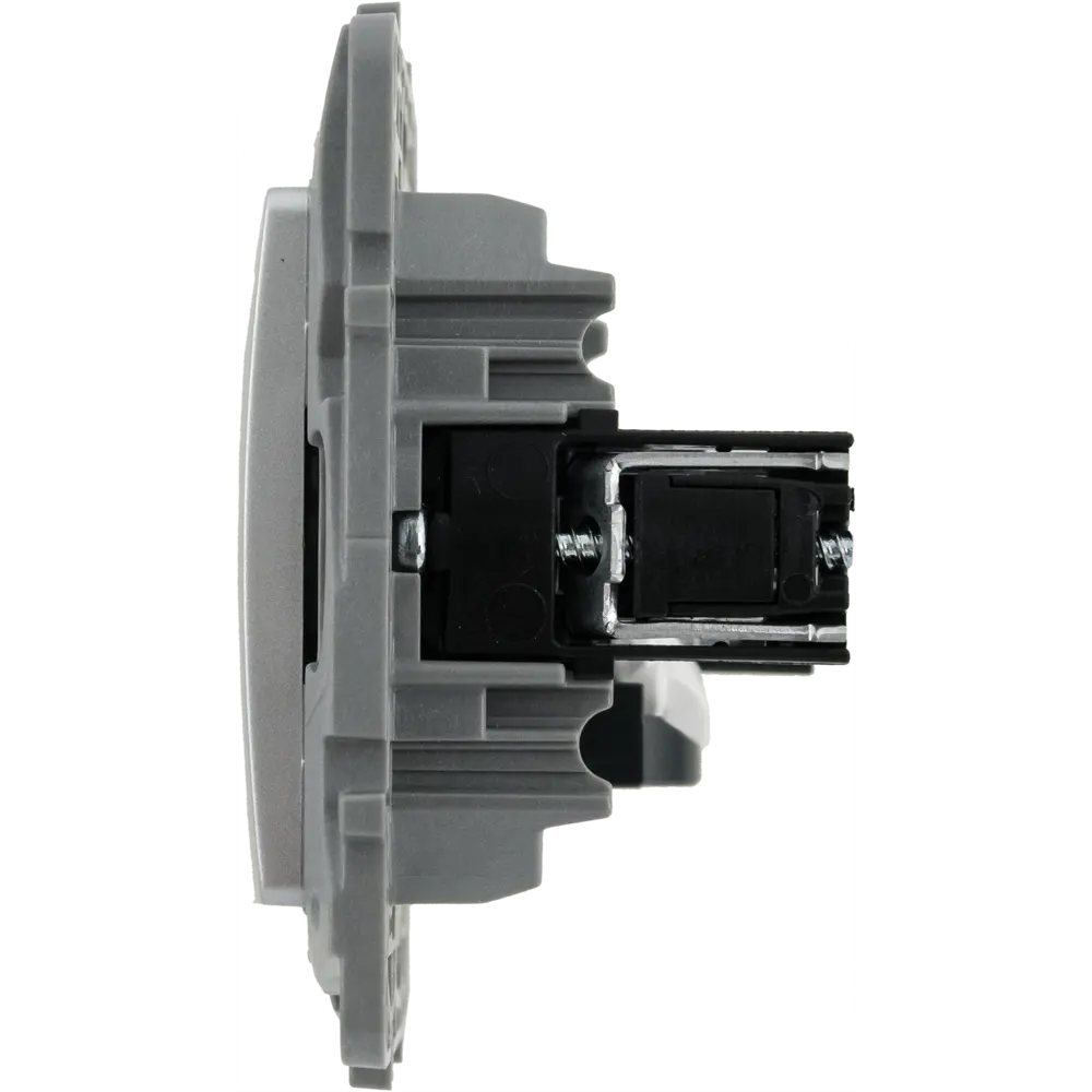 Телефонная/компьютерная розетка встраиваемая Legrand Etika RJ11/RJ45 UTP cat 5e цвет алюминий STLM-2208379 - Вид №4