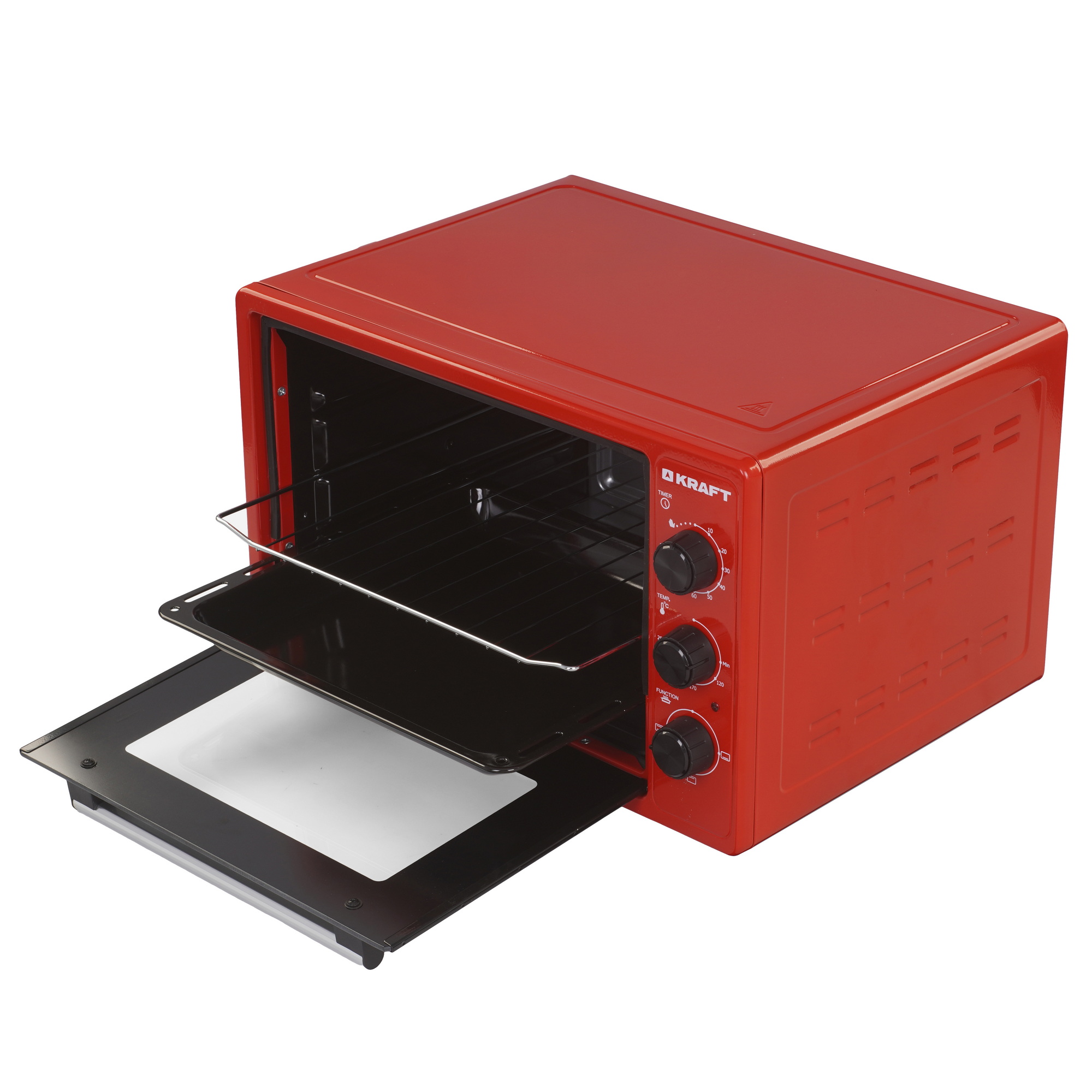 9265943 Мини-печь Kraft KN-MO 3900 FR красный STDN-0115746 - Вид №4