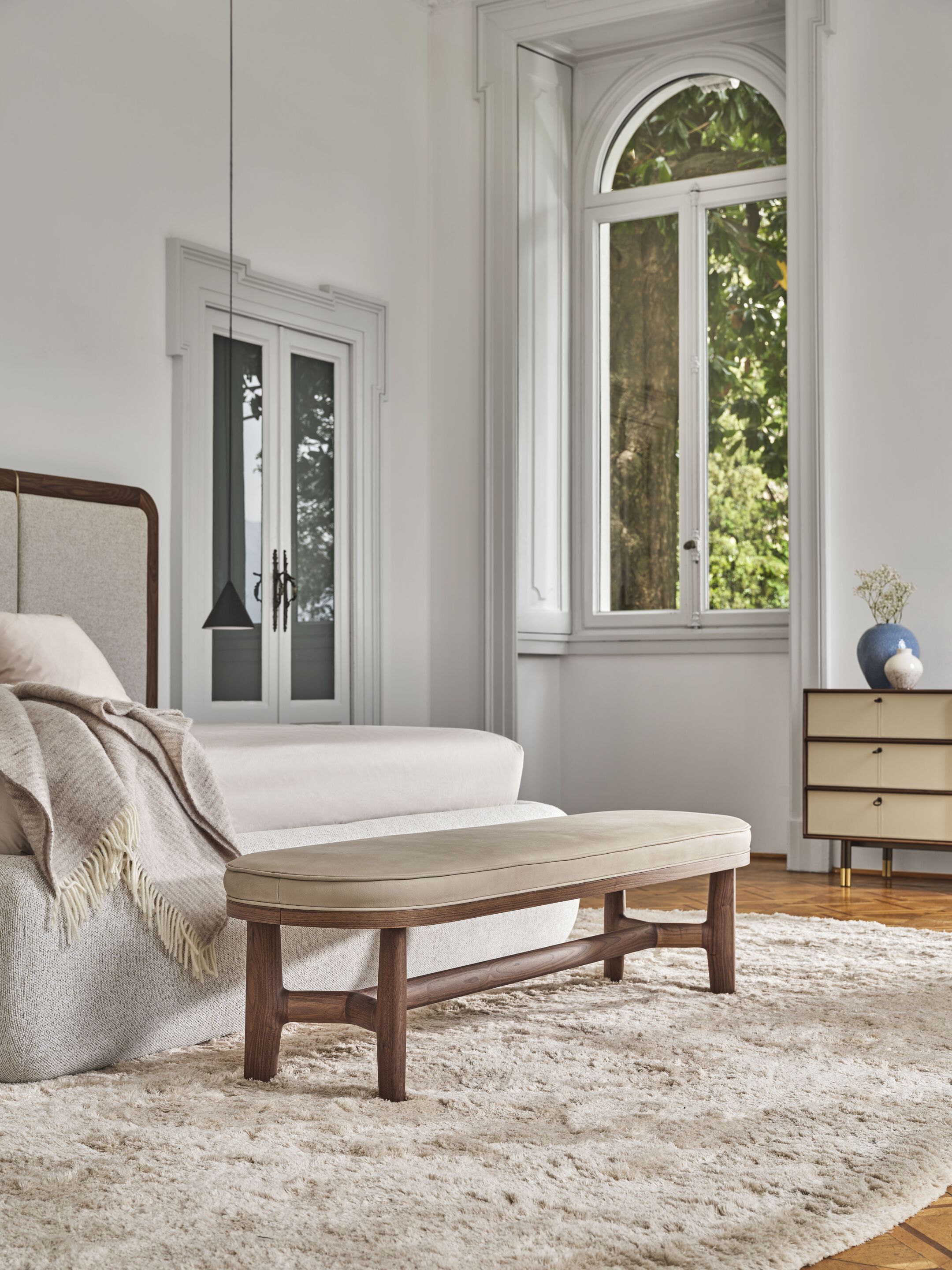 Мягкая скамейка из грецкого ореха Porada Twenty-Four ARCH-00131796 - Вид №1