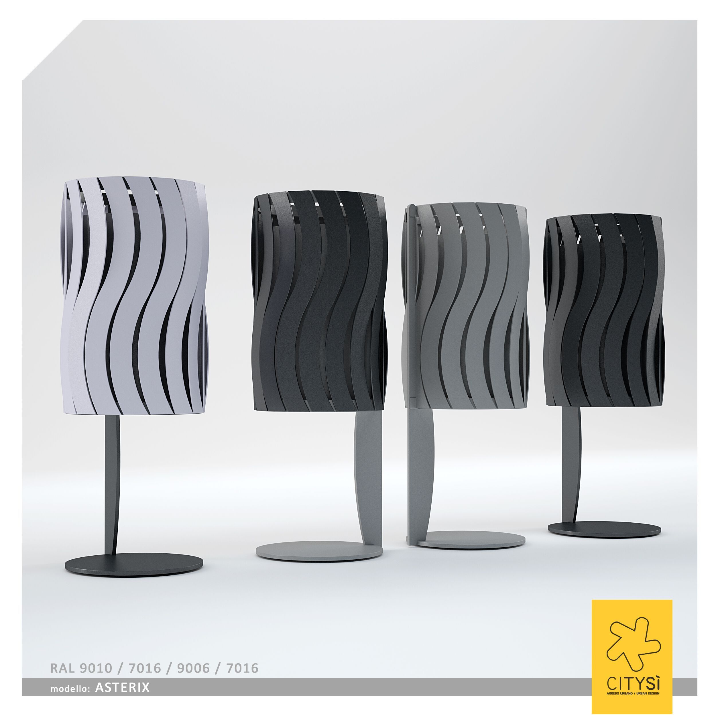 Наружная стальная стойка для мусора CITYSì ASTERIX ARCH-00106475 - Вид №1