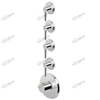 ZMM662 - R97823 Встроенный термостатический смеситель для душа 1/2 "с 4-мя запорными кранами. Zucchetti Medameda 