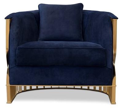 KOKET Кресло из ткани и латуни с подлокотниками Mandy sun-id-1482319 - Вид №2