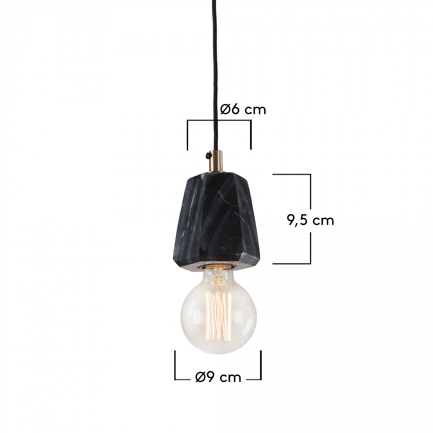 047608 Подвес Bunt мраморный черный La Forma Bray  - Вид №2