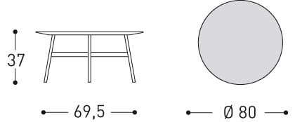 Круглый мраморный журнальный столик Varaschin Summer Set ARCH-00058085 - Вид №3