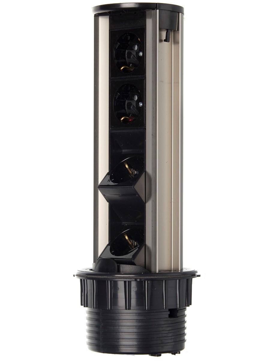 Блок электрических розеток Solo 12008 Black NAVAKO 