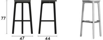 Capdell Высокий табурет из бука Perch sun-id-1386412 - Вид №3