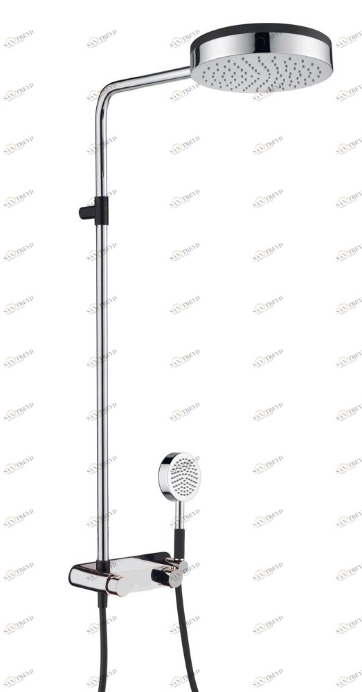 Душевая стойка со встраиваемым термостатическим смесителем, верхним душем 250 мм, ручным душем CEZARES MOON-CD-TA250-01
