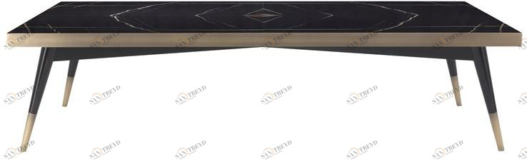 Gianfranco Ferré Home Прямоугольный стол из мрамора сахара нуар Mayfair Maf.124.a