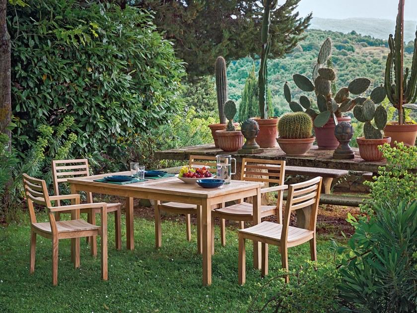 Il Giardino di Legno Прямоугольный садовый стол из тика Dehors Deho0419/0420 - Вид №2