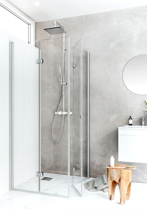 1450623 Душ Угловой Igloo Pro Vik 80X80 Прозрачное Стекло Hafa Прозрачный 