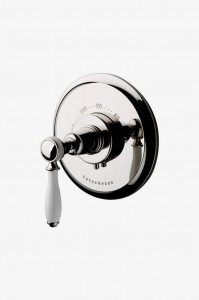 EATH08 Облицовка термостатического регулирующего клапана Easton Classic с белой фарфоровой ручкой рычага Waterworks