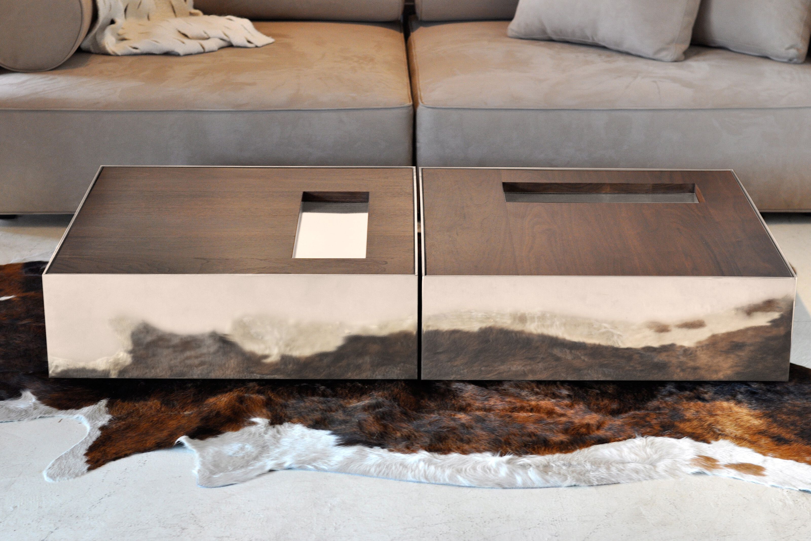 Низкий квадратный стол из стали и дерева Phase Design BALLOT BOX ARCH-00005326 - Вид №2