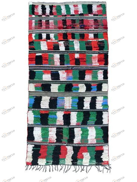 AFOLKI Прямоугольный шерстяной коврик с длинным ворсом и узором Chichaoua Taa282be