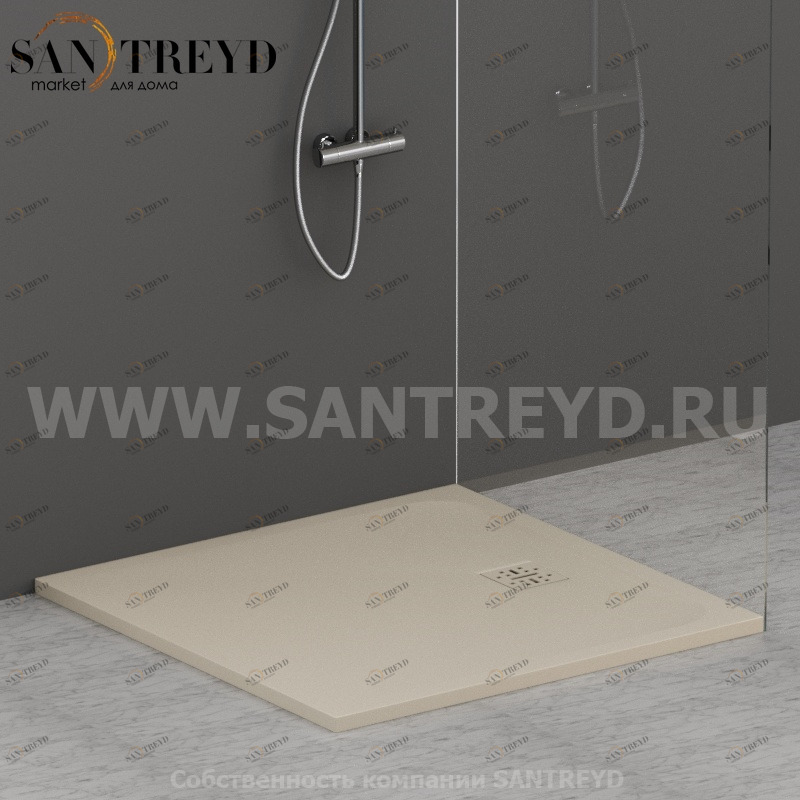 DP10100503 Душевой поддон 100х100 см цвет Жемчужина Globo DOCCIAPIETRA Италия Ceramica Globo