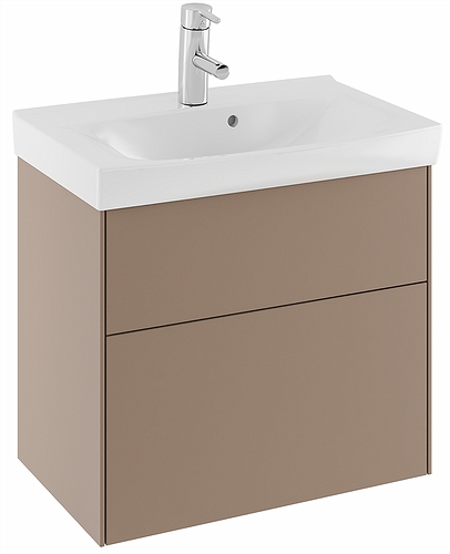 47432 IFO Sense тумба под умывальник с двумя ящиками, W = 600 мм, W1 = 622 мм, темно-серый - Вид №5