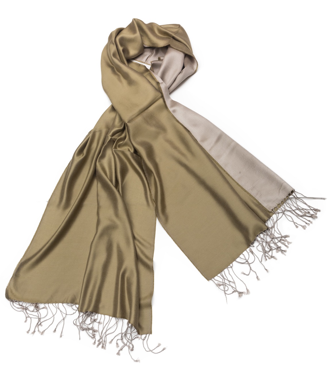 PARATI11 Шарф Parati 11 бежево-серый 50/180 шелк жаккард AM PARIS Santreyd 