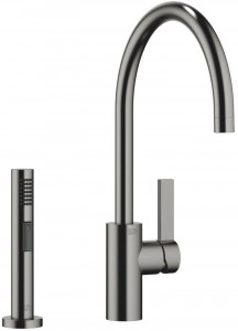 33826875-99_1_27721970-99_1 Смеситель однорычажный с душевым гарнитуром для ополаскивания - dark platinum matt Dornbracht Tara Ultra