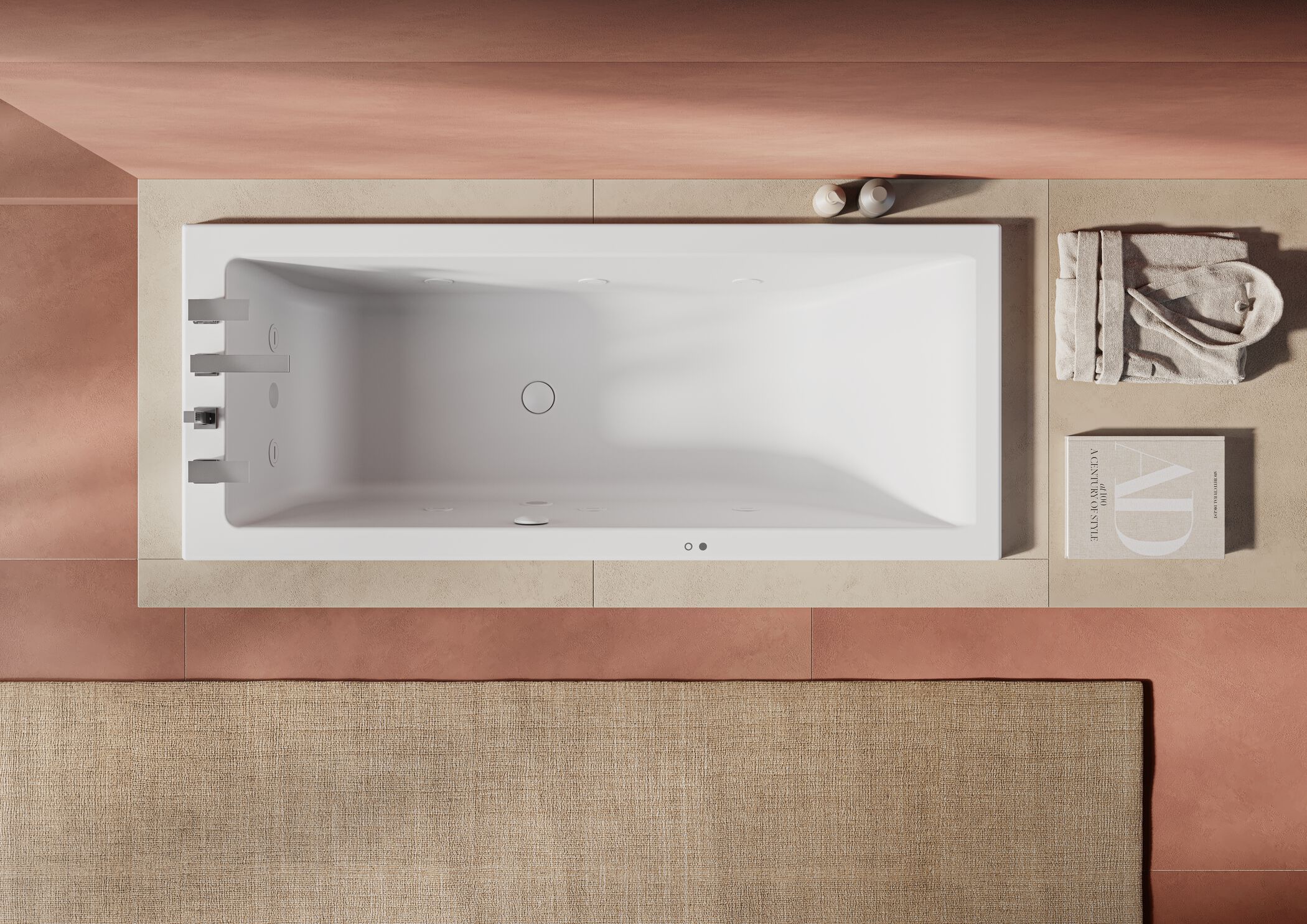 Прямоугольная ванна с гидромассажем на 2 места Jacuzzi® J-Quiet™ ARCH-00066562 - Вид №2