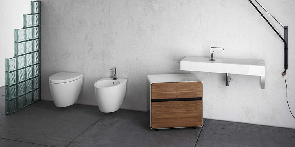 OV090DX101 Подвесная раковина настенная овальная Disegno Ceramica  белая  - Вид №1