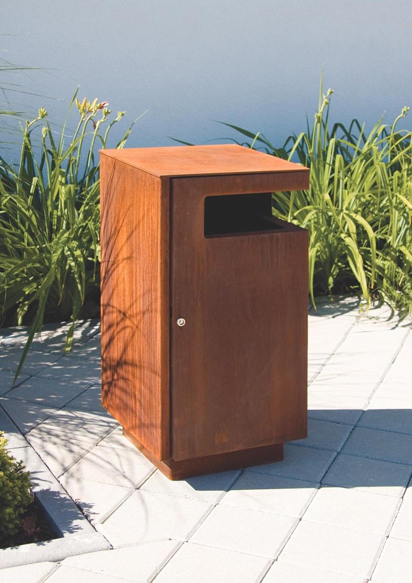 City Design Контейнер для мусора из оцинкованной стали с пепельницей sun-id-1381361 - Вид №2