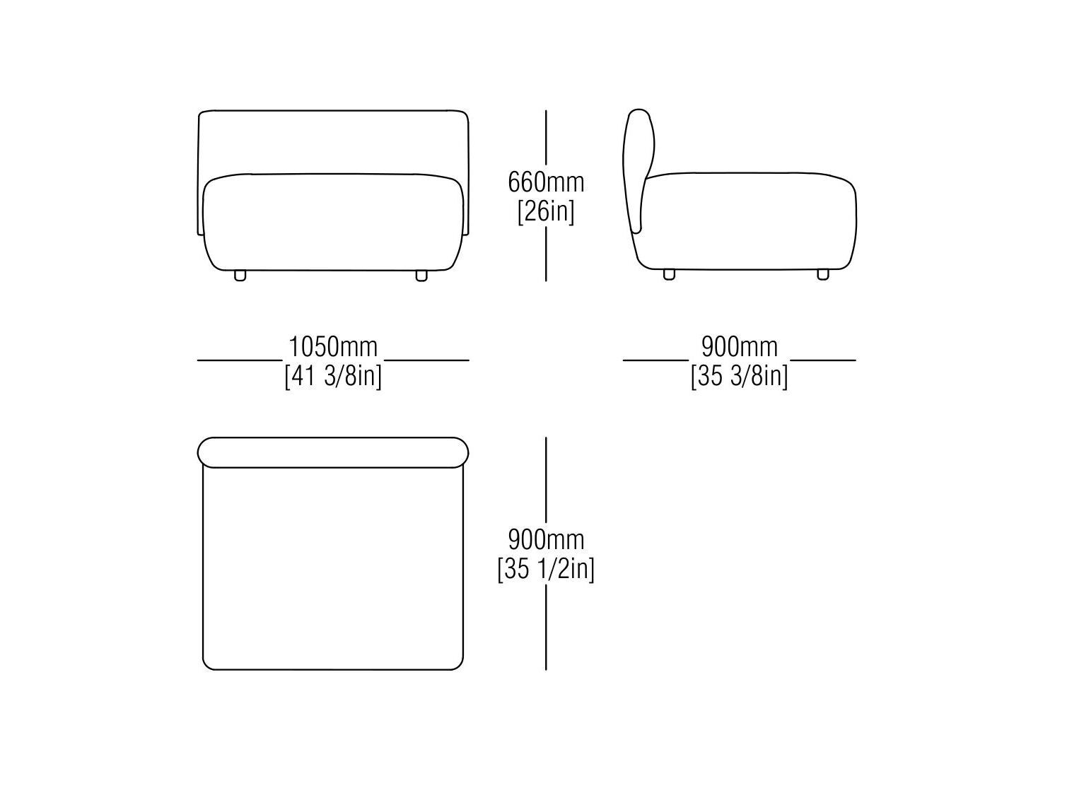 Модульный тканевый диван MisuraEmme Rosè ARCH-00066839 - Вид №11