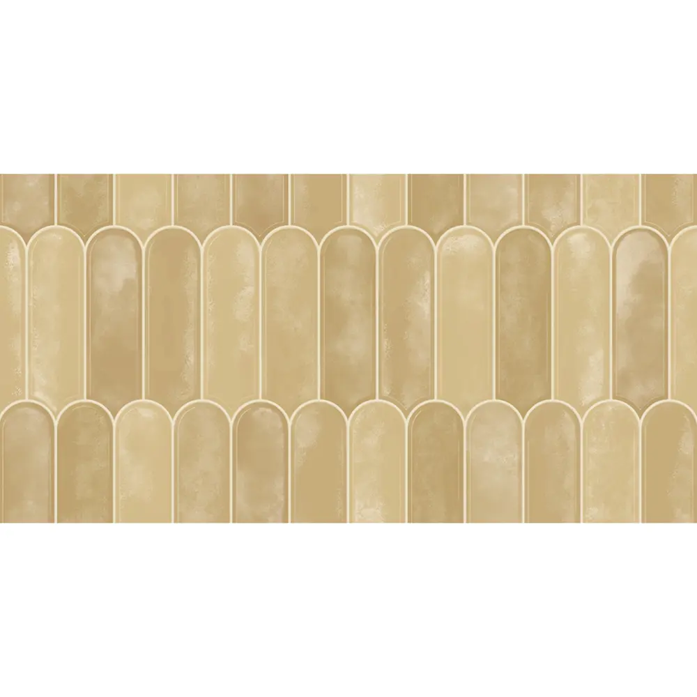 Настенная плитка Azori Salieri Caramel 31.5x63 см 1.79 м² глянцевая цвет бежевый STLM-2057469 - Вид №1