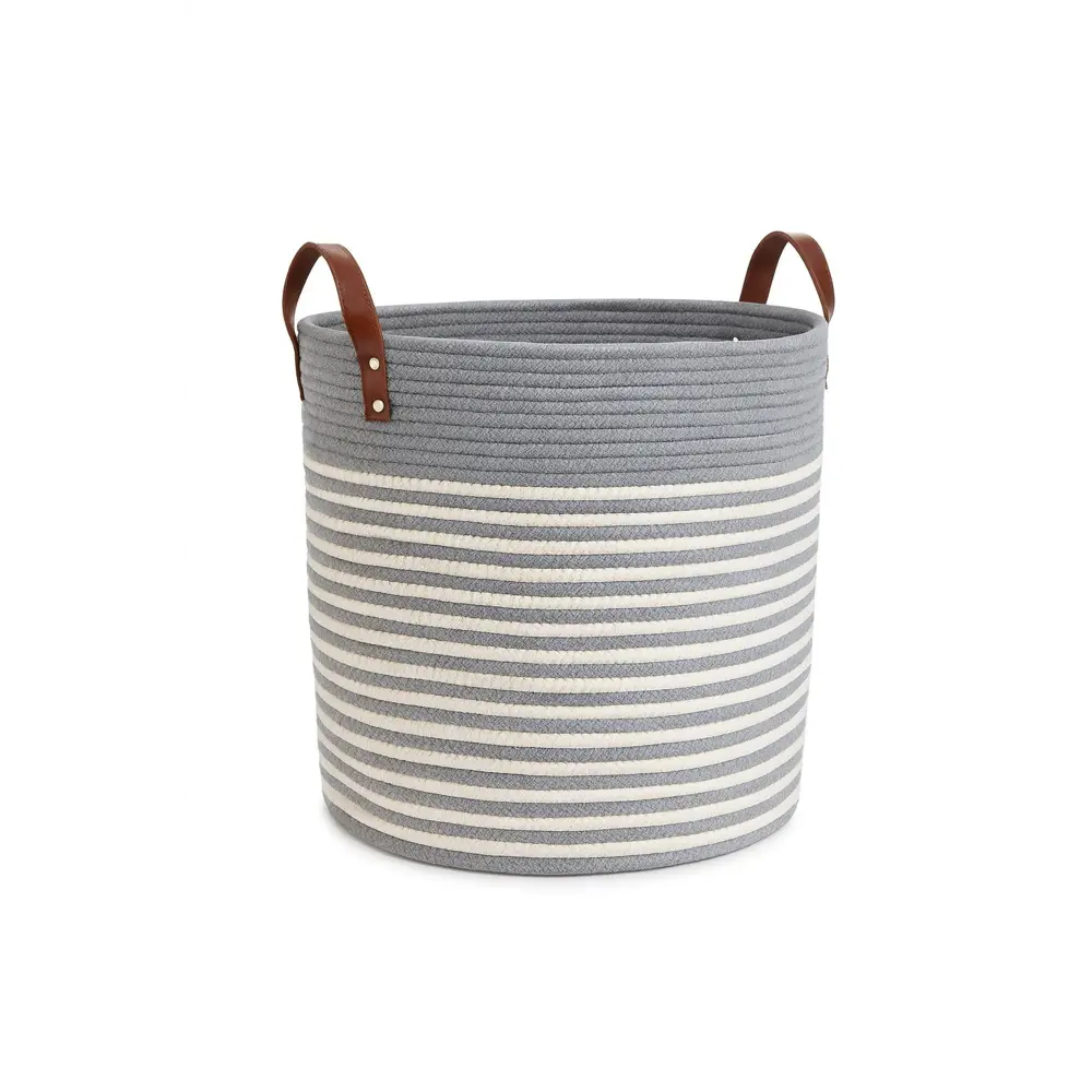 Корзина для белья Primanova Ангара 45 л цвет серо-белый STLM-2088618