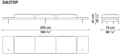 B&B Italia 3-х местный тканевый диван с шезлонгом Dock sun-id-1355318 - Вид №142