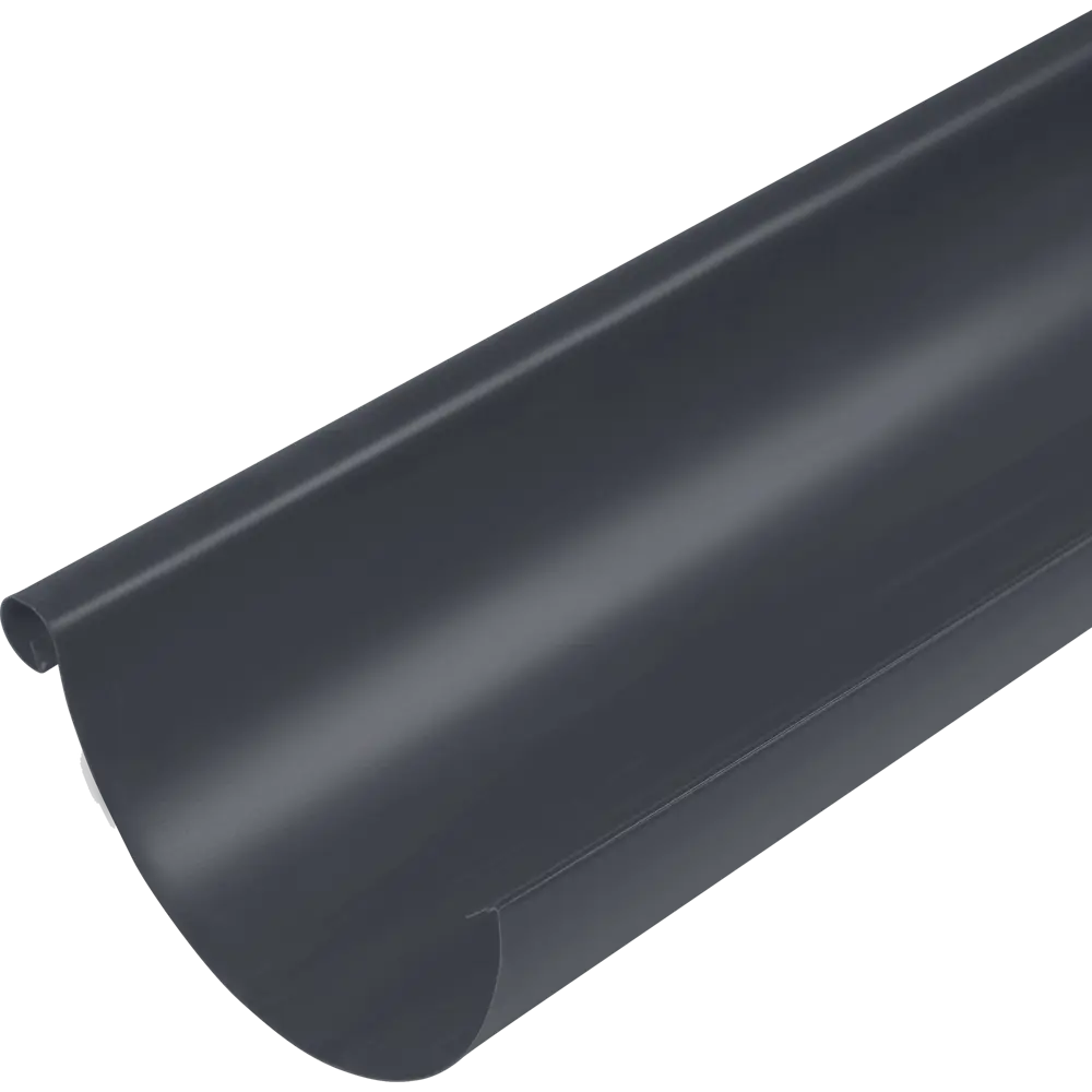 Желоб полукруглый 3000 мм Ø125 мм темно-серый ВЕГА STLM-2198266