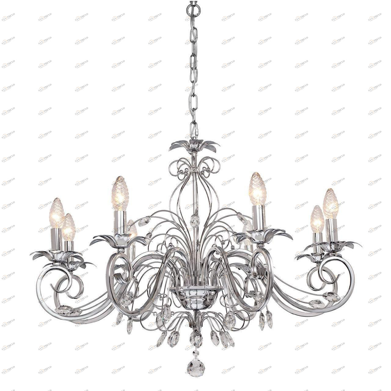 Подвесная люстра Silver Light Diana 725.54.8 SILVER LIGHT ДИЗАЙНЕРСКИЕ, DIANA CHROME 185984 Хром 