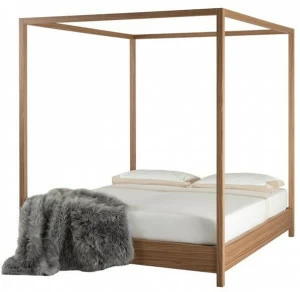Tonin Casa Двуспальная кровать из орехового дерева с балдахином