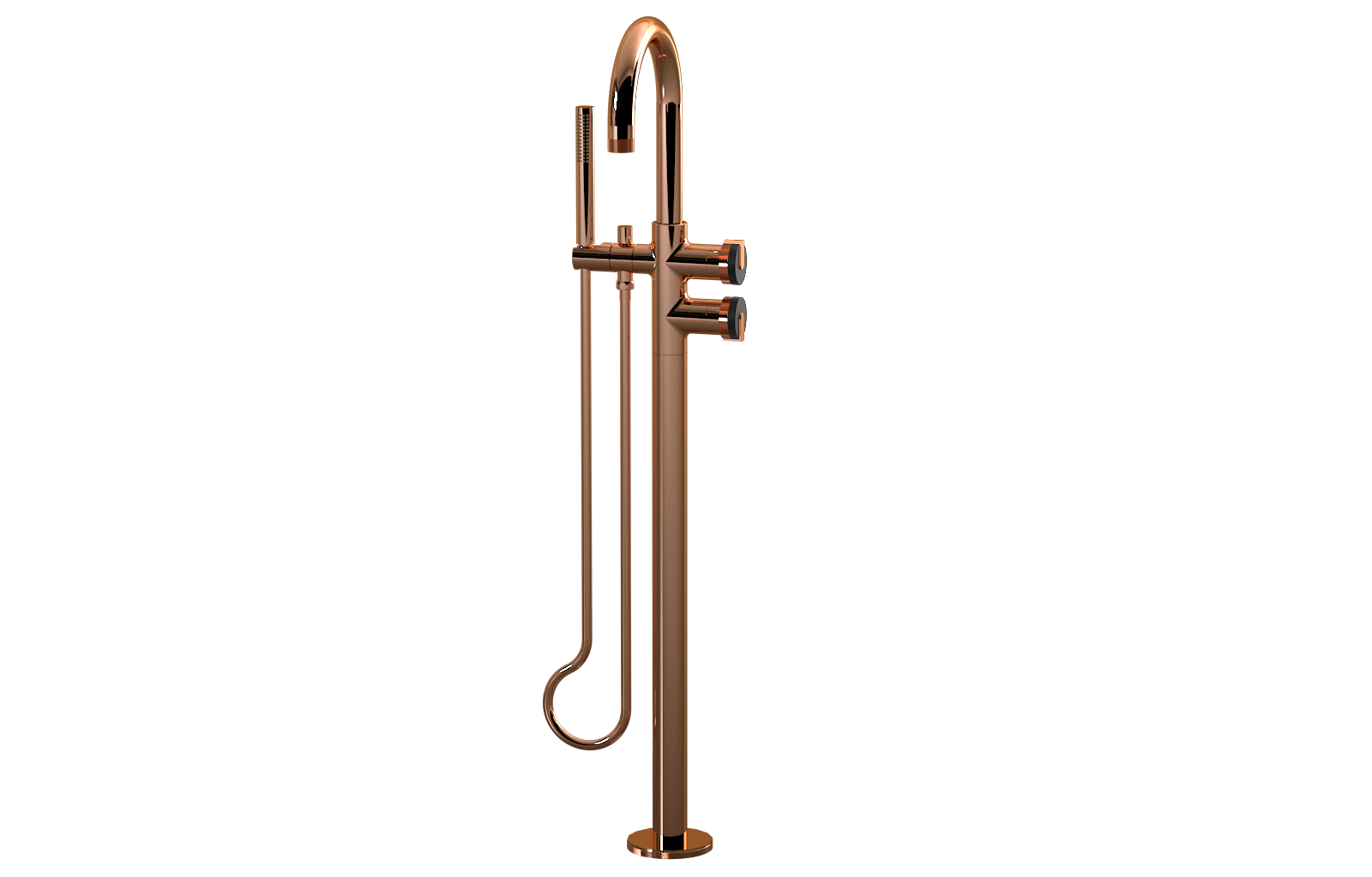 E-11554-R1MBK-L1RG-RG Смеситель напольный отдельностоящий (внешняя часть) GRAFF MOD+