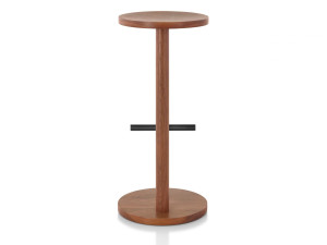 Высокий деревянный табурет с подставкой для ног