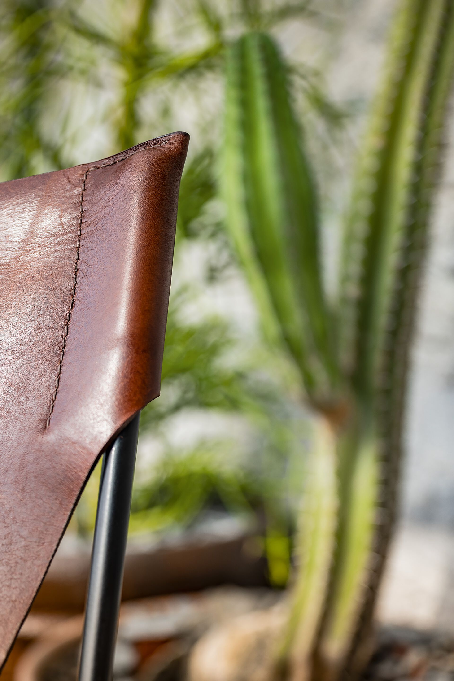 Кожаный садовый стул с подлокотниками Baxter Leggia ARCH-00056554 - Вид №2