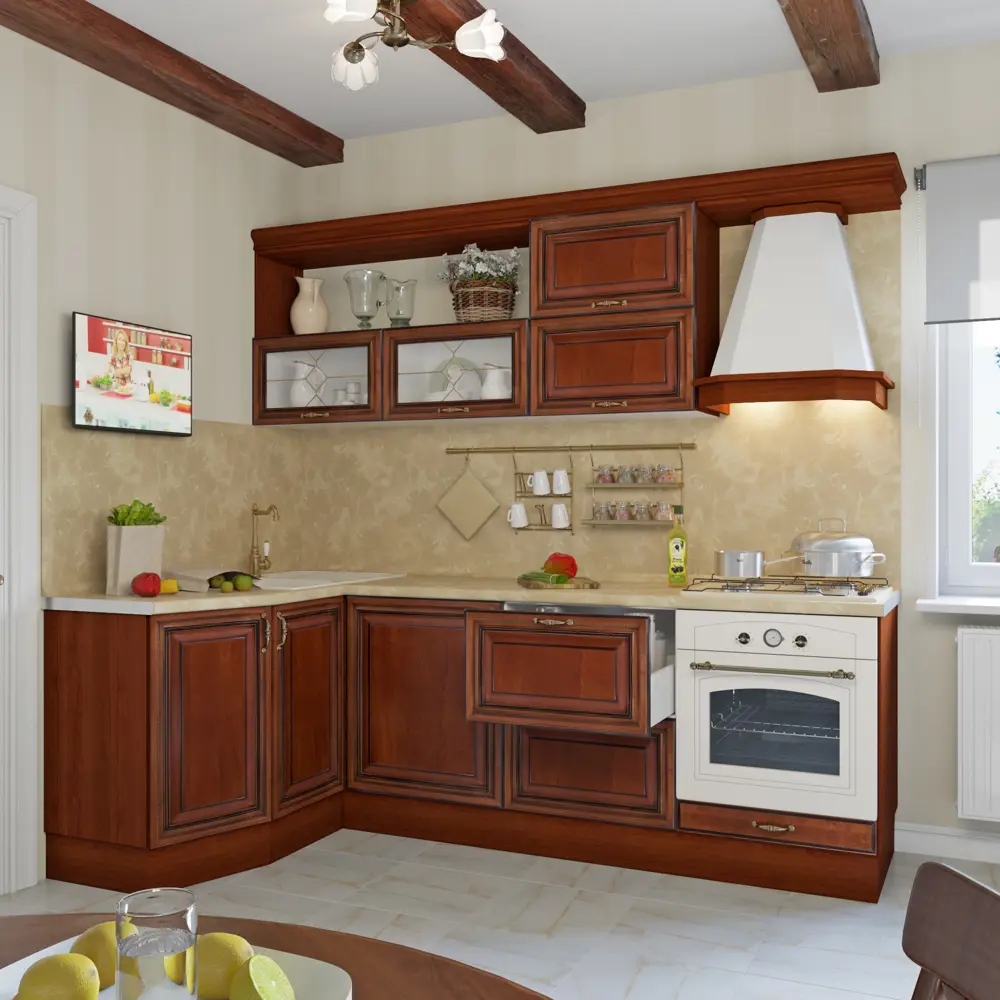 Дверь с решёткой для шкафа Delinia «Прованс» 60x35 см, массив ясеня, цвет бежевый STLM-2080487 - Вид №2