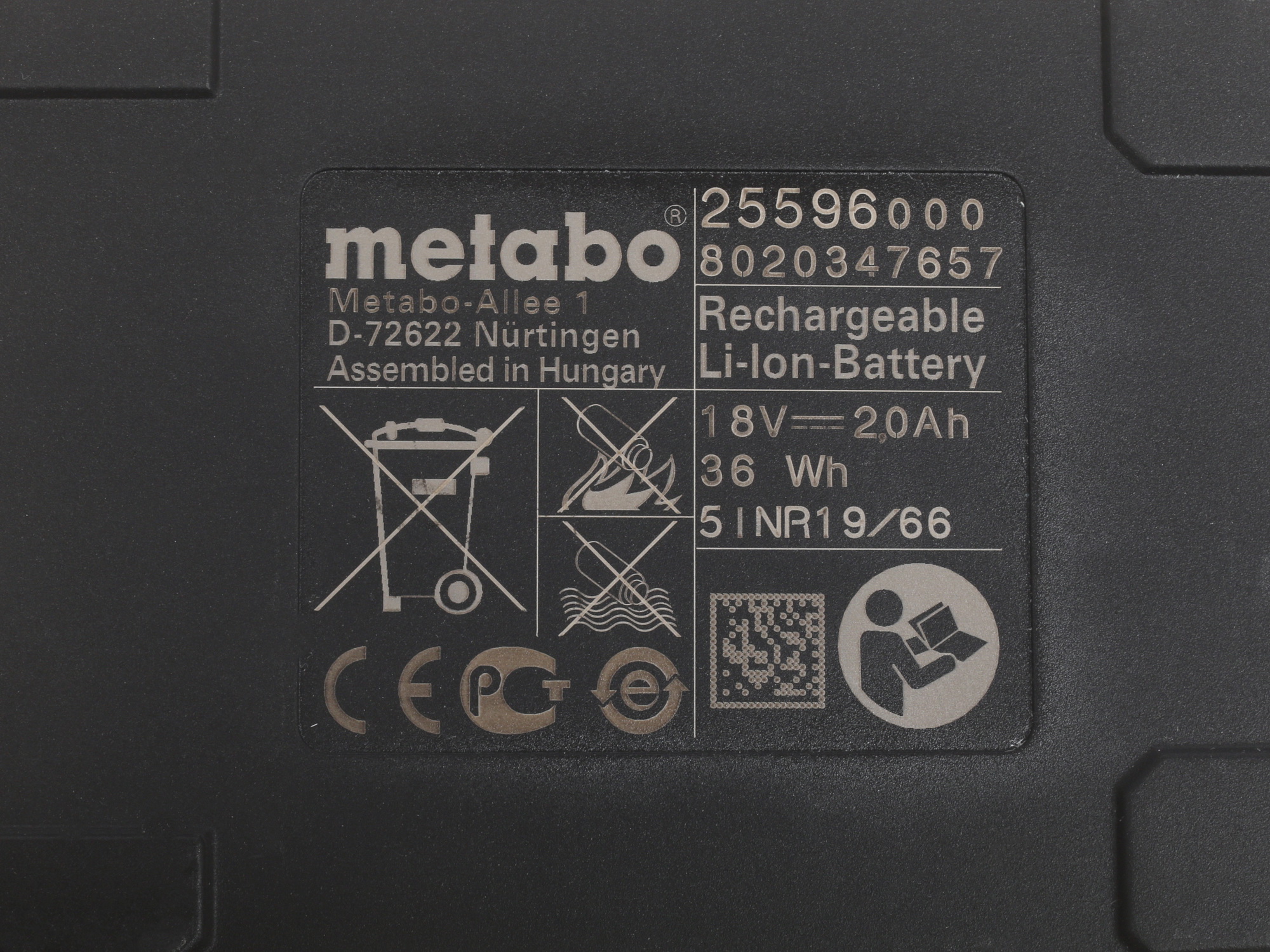 Дрель-шуруповерт Metabo BS 18 CAS 18V 8104718 STDN-0097955 - Вид №3
