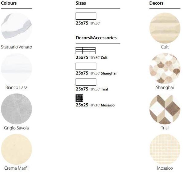 CERAMICA SANT'AGOSTINO Белая плитка для стен с эффектом мрамора Themar sun-id-1379850 - Вид №2
