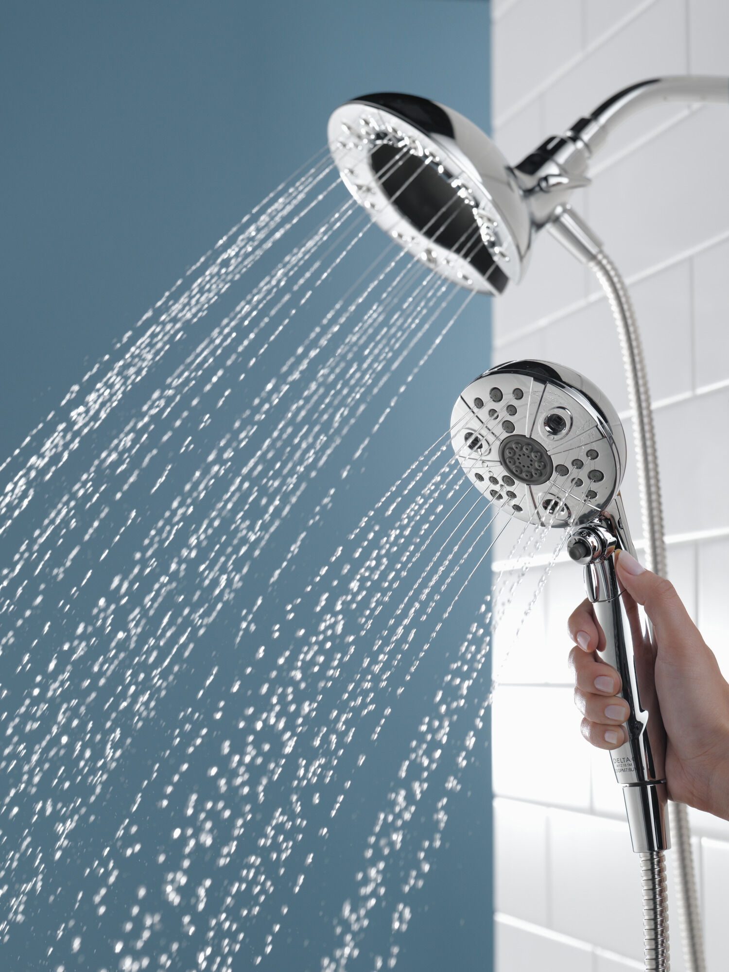 75591C H2Okinetic® In2ition® Душ два в одном с 5 настройками Delta Faucet Universal Showering Хром  - Вид №7