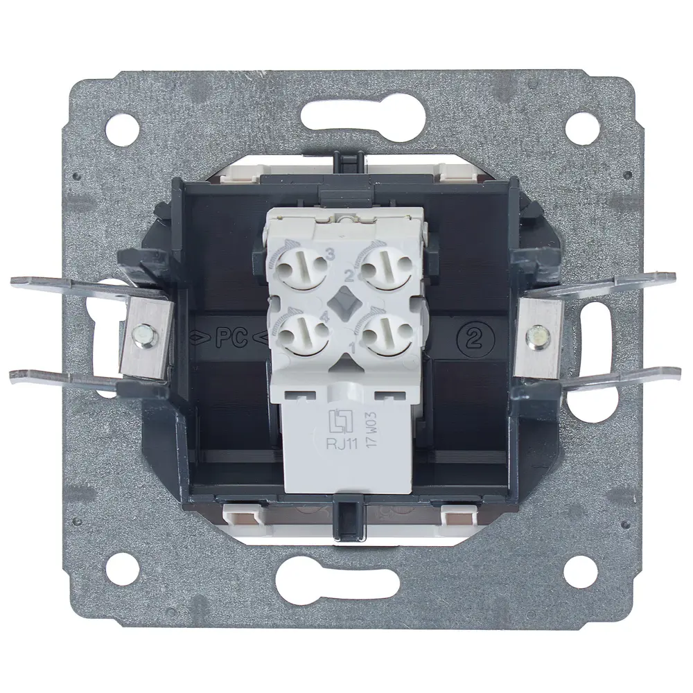 Телефонная розетка встраиваемая Legrand Cariva RJ11, цвет белый STLM-2151617 - Вид №3