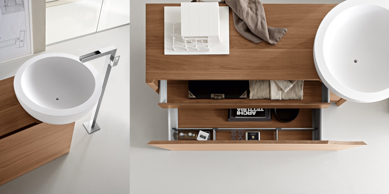 Toscoquattro Тумба под раковину 140 см LE ACQUE Noce Canaletto 16A60NC - Вид №1