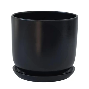 Горшок для цветов Шайн Ø15 h13 см v1.5 л керамика черный