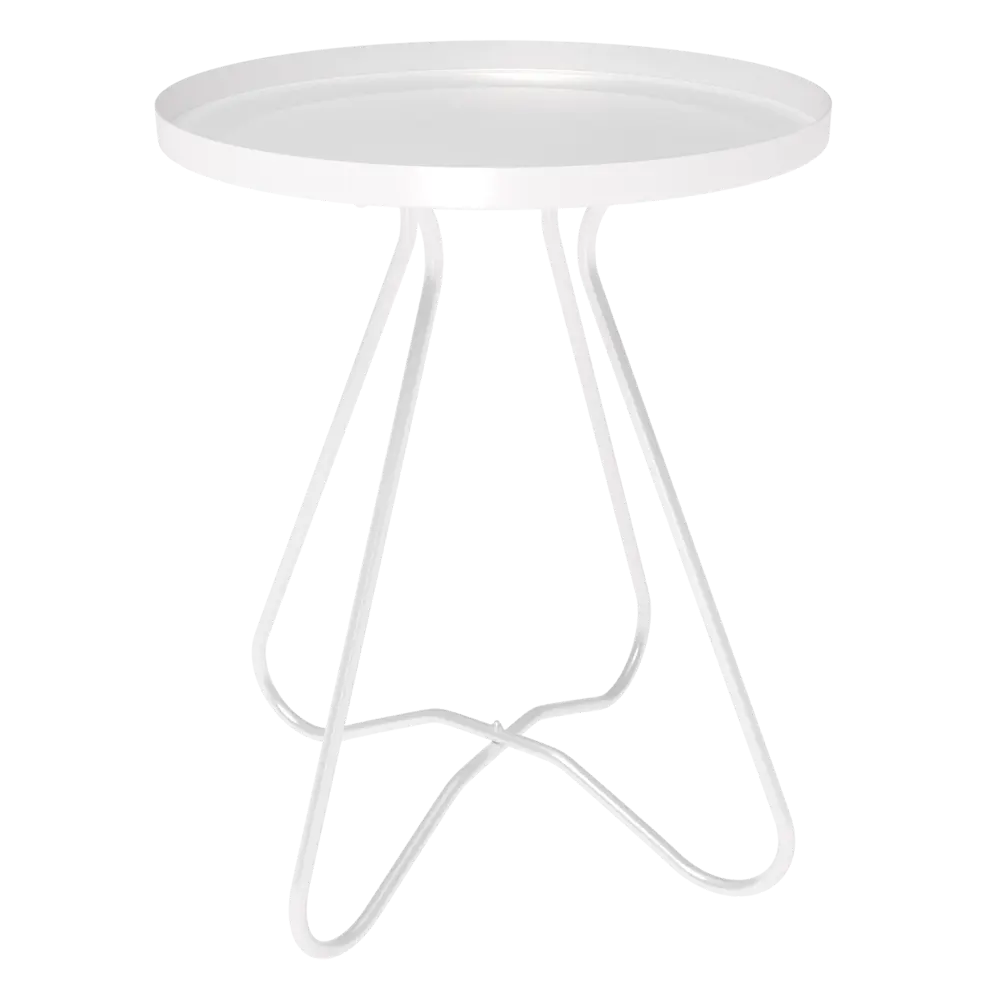 Столик кофейный Sheffilton круг 45x40 см цвет белый STLM-2091586