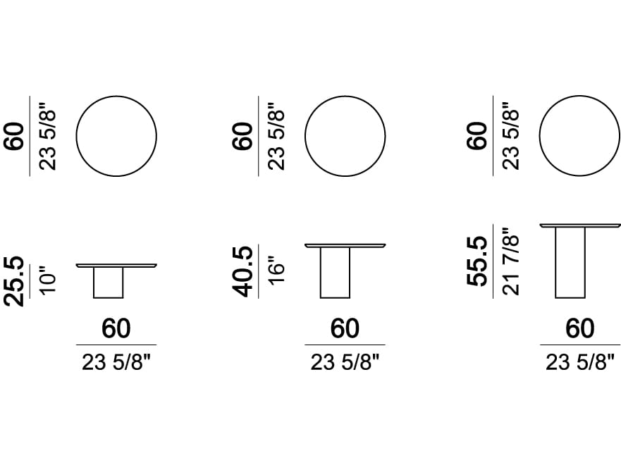 Круглый каменный журнальный столик Arketipo PETRA ARCH-00070004 - Вид №3