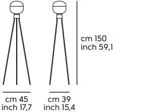 Напольная лампа из дутого стекла и металлического основания Midj ARCH-00152587 - Вид №4